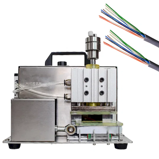 Network Kabel Straightening Maskine WPM-809D - Semi-automatisk stålbørstemaskine